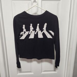 Black Graphic Long Sleeve Shirt